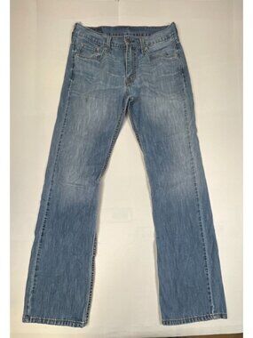 Levi's 527 Men 30 34 Inseam Blue Light Wash WaterLess Slim Bootcut Denim Jeans